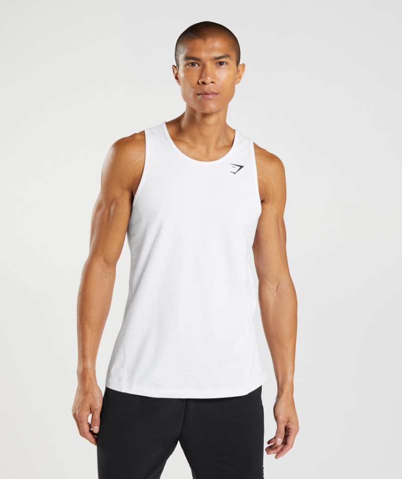 Men\'s Gymshark Critical Tanks White | NZ 1XCMTO